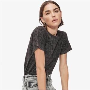 Anine Bing LILI TEE PYTHON - CHARCOAL XS